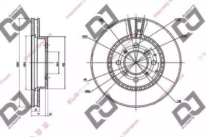 Тормозной диск DJ PARTS BD1680